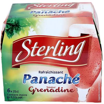 Sterling Panaché aromatisé grenadine 0,5°, 6x25cl