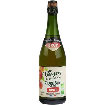 Vergers Du Patrimoine Cidre brut bio 5°, 75cl