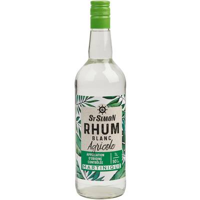 St Simon Rhum blanc Martinique 50°, 1L