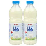 Auchan Lait demi-écrémé frais, Lot de 2x1L