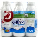 Auchan Lait de chèvre demi-écrémé UHT, 6x1L