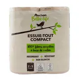 Auchan Better Life Essuie-tout compact, 2 rouleaux