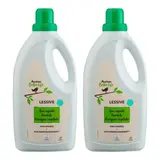 Auchan Better Life Lessive liquide Peaux sensibles Aloe vera, Lot de 2x1,998L
