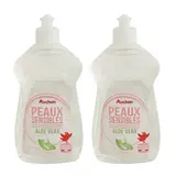 Auchan Liquide vaisselle peaux sensibles Aloé Vera, Lot de 2x500ml