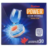 Auchan Power tablettes lave-vaisselle action intégrale, 30 tablettes
