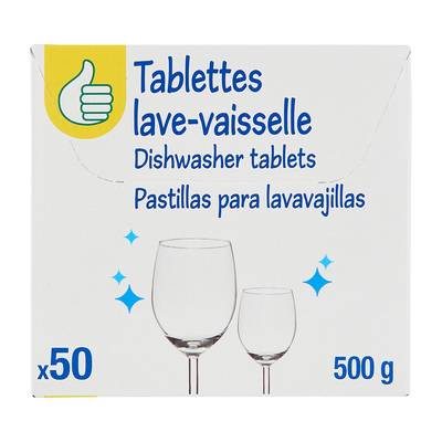 Pouce Tablettes lave-vaisselle, 50 tablettes