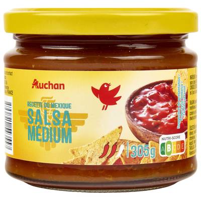 Auchan Sauce Salsa mexicaine medium à dipper en bocal, 305g
