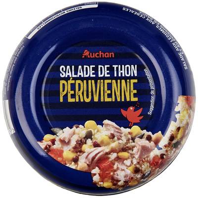 Auchan Salade de Thon Péruvienne en conserve, 250g