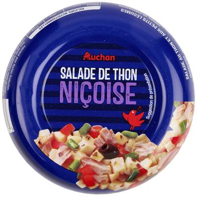 Auchan Salade niçoise au thon en conserve, 250g