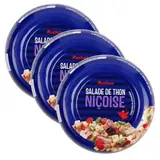 Auchan Salade niçoise au thon en conserve, Lot de 3x250g