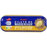 Auchan Filets de maquereaux sauce moutarde à l'ancienne en conserve, 85g