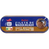 Auchan Filets de maquereaux à la moutarde à l'ancienne bio en conserve, 85g