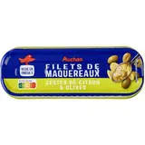 Auchan Filets de maquereaux au citron et aux olives en conserve, 97g