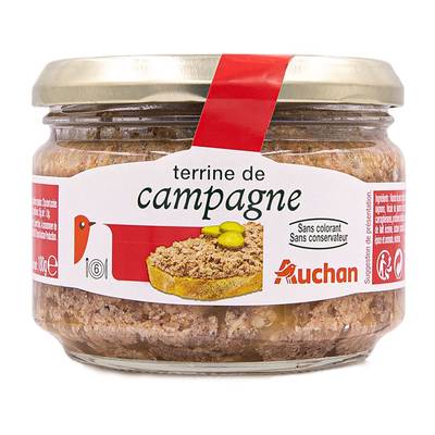 Auchan Terrine de campagne en bocal, 180g