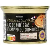 Auchan Terroir Bloc de foie gras de canard IGP du Sud-Ouest en conserve 3/4 parts, 3/4 parts - 150g