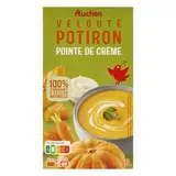 Auchan Soupe Velouté de potiron avec une pointe de crème - Soupe liquide en brique familiale, 1L