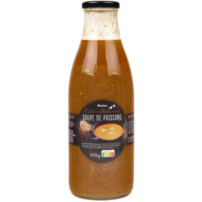 Auchan Terroir Soupe de poissons recette méditerranéenne en bouteille, 970g