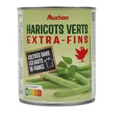 Auchan Haricots verts extra fins en conserve, 440g