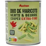 Auchan Duo haricots verts et beurre origine France en conserve, 455g
