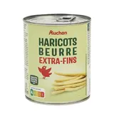 Auchan Haricots beurre extra fins en conserve, 440g