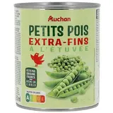 Auchan Petits pois à l'étuvée extra-fins en conserve, 560g