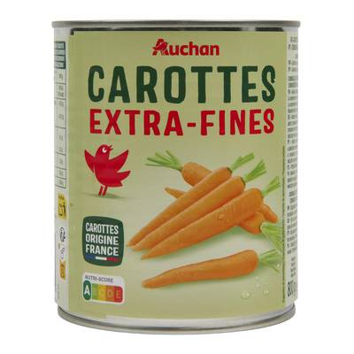 Auchan Carottes extra fines en conserve, 530g