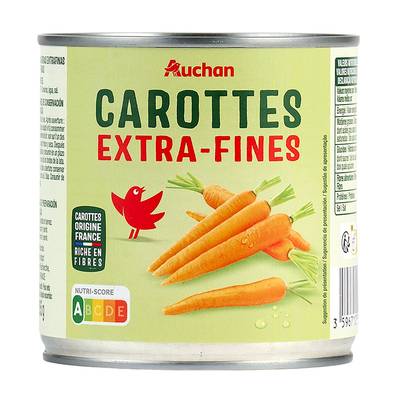 Auchan Carottes extra-fines en conserve, 265g