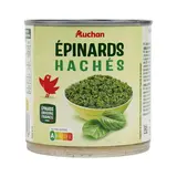 Auchan Epinards hachés en conserve, 395g