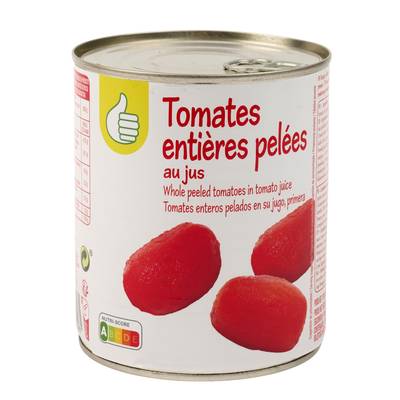 Pouce Tomates entières pelées au jus en conserve, 476g
