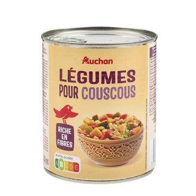 Auchan Légumes pour couscous en conserve, 800g