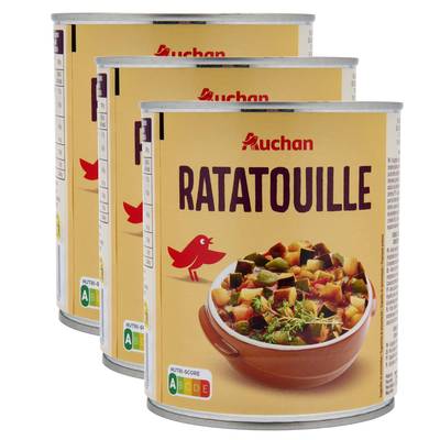 Auchan Ratatouille en conserve, Lot de 3x750g