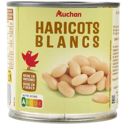 Auchan Haricots Blancs en conserve, 250g