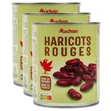 Auchan Haricots rouges en conserve, Lot de 3x500g