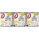 Auchan Maïs croquant sans résidu de pesticides en conserve, 3x140g