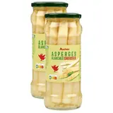 Auchan Asperges blanches grosses en bocal, Lot de 2x320g
