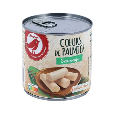 Auchan Coeurs de palmier sauvage en conserve, 220g
