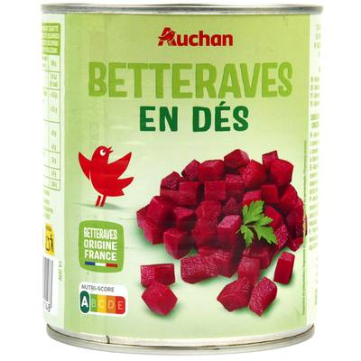 Auchan Betteraves en dés en conserve, 530g