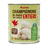 Auchan Champignons de Paris entiers 1er choix en conserve, 460g