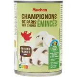 Auchan Champignons de Paris premier choix émincés en conserve, 230g