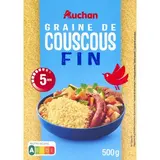 Auchan Graines de Couscous fins en vrac, 500g