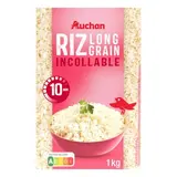 Auchan Riz long grain incollable 10 min en vrac, 1kg