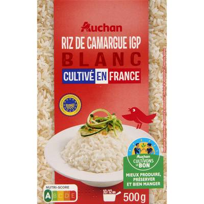 Auchan Riz blanc de Camargue IGP en vrac, 500g