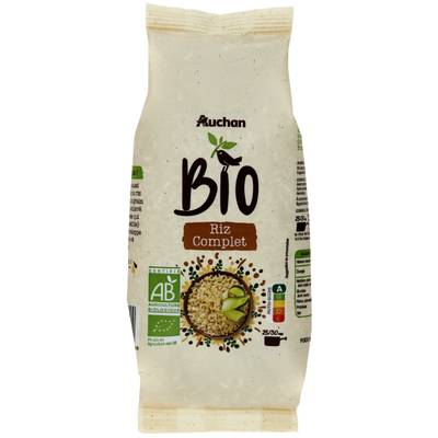 Auchan BIO Riz complet Bio en vrac, 500g