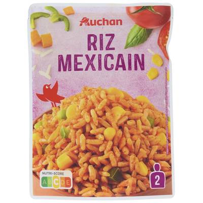 Auchan Riz Mexicain en sachet micro-ondable, 250g