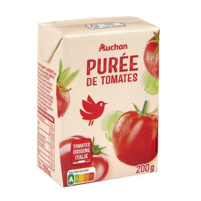 Auchan Purée de tomates en brique, 200g