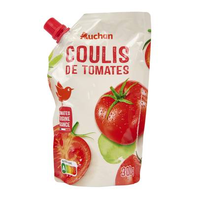 Auchan Coulis de tomates de Provence en sachet refermable, 300g
