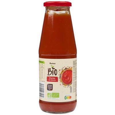Auchan BIO Purée de tomates Bio en bouteille, 680g