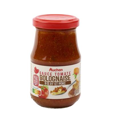 Auchan Sauce bolognaise Boeuf et Porc en bocal, 190g