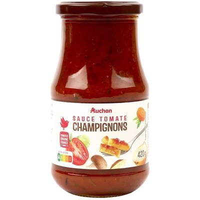 Auchan Sauce Tomate forestièrere en bocal, 420g