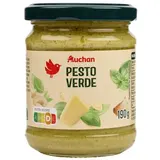 Auchan Sauce Pesto Verde Basilic et Fromage en bocal, 190g